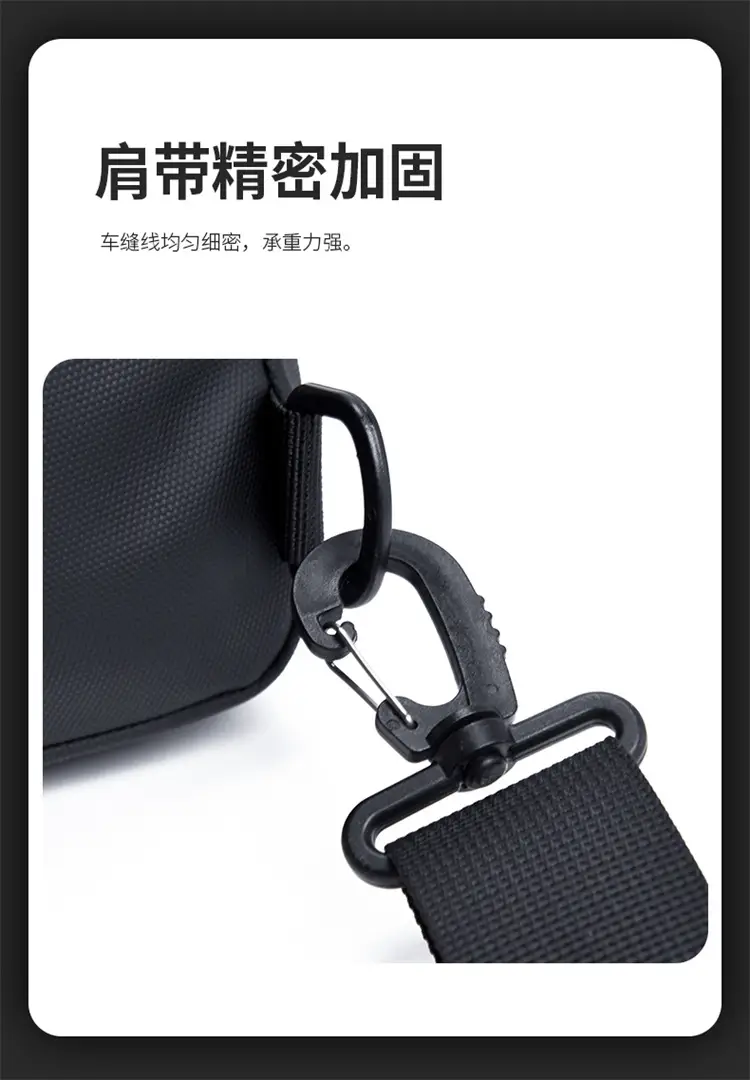 Men's Black Crossbody Bag Lightweight Fashionable Shoulder Bag — feature 14