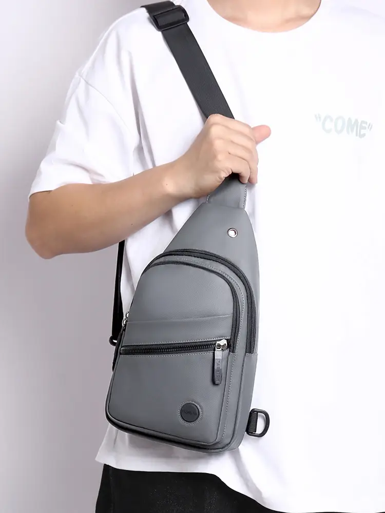 Men's Black Crossbody Bag Lightweight Fashionable Shoulder Bag — feature 15