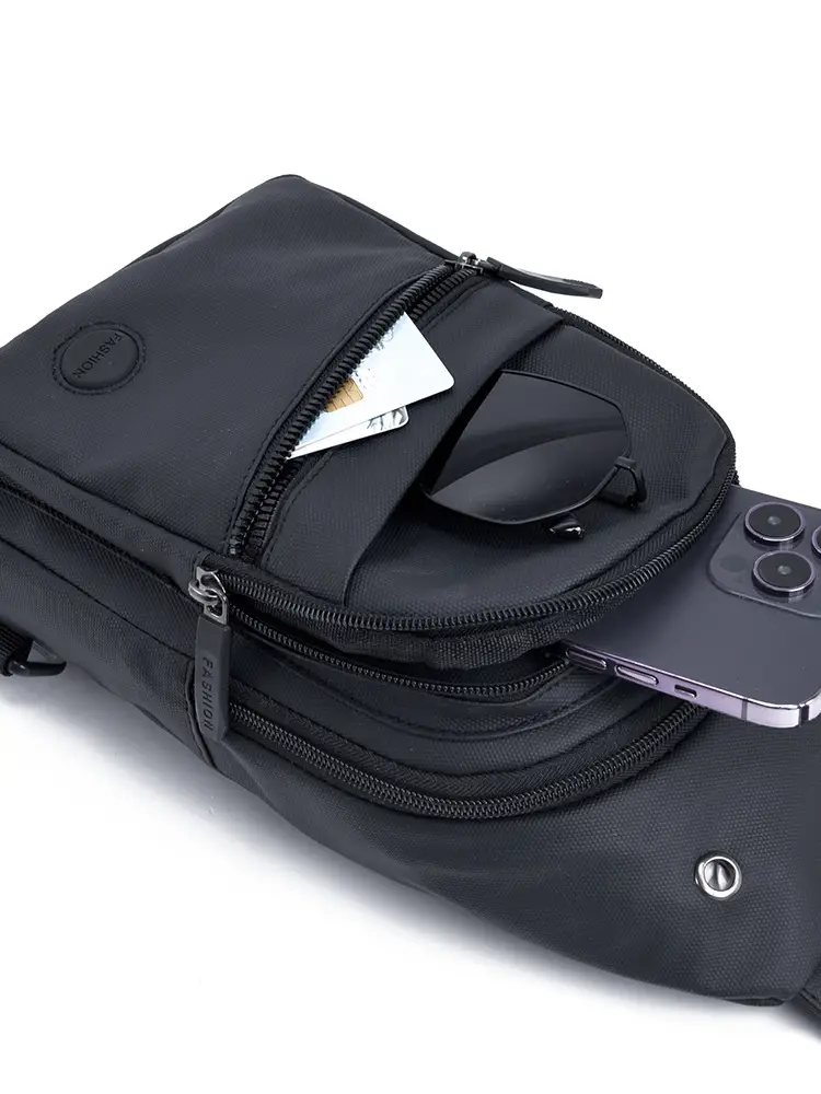 Men's Black Crossbody Bag Lightweight Fashionable Shoulder Bag — feature 36