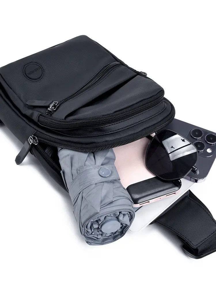 Men's Black Crossbody Bag Lightweight Fashionable Shoulder Bag — feature 38