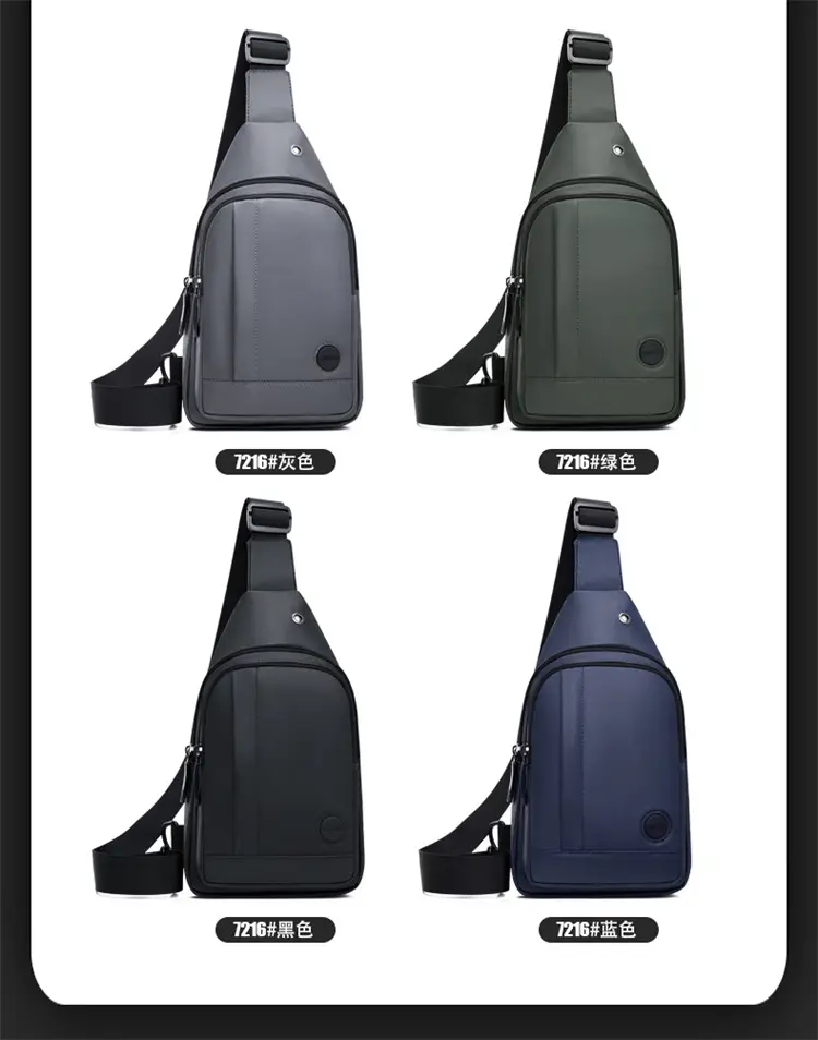 Men's Black Crossbody Bag Lightweight Fashionable Shoulder Bag — feature 7