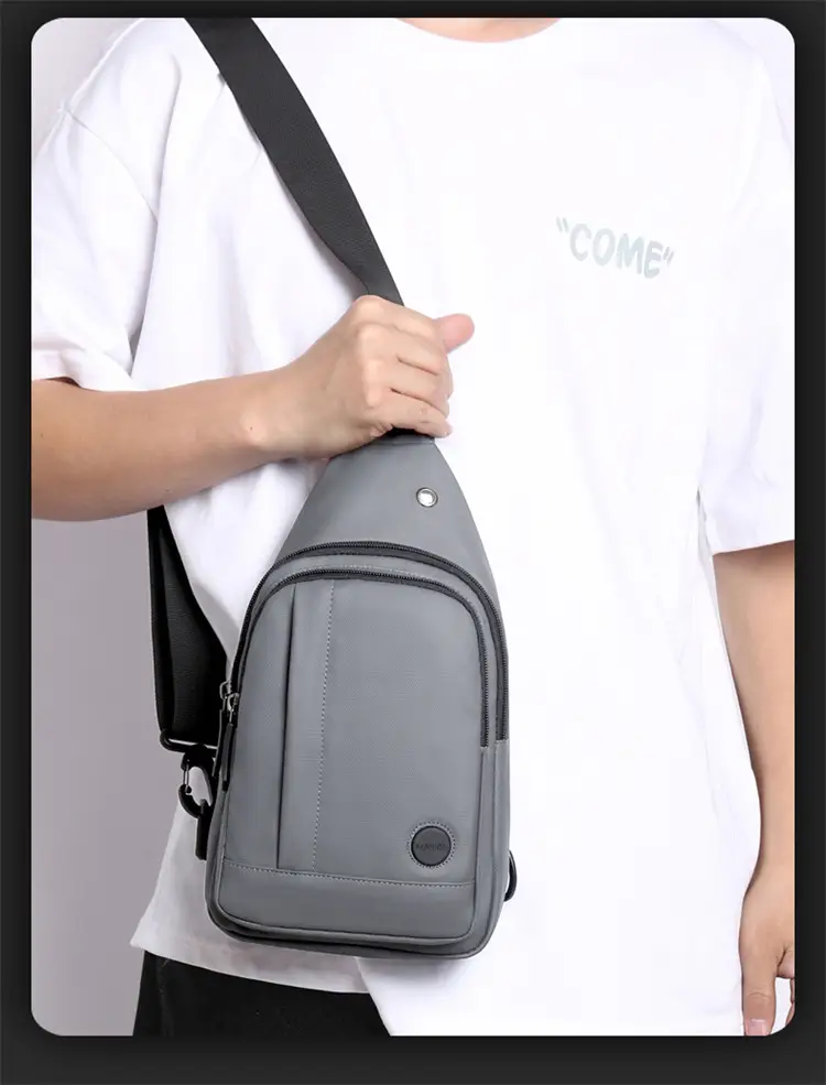 Men's Black Crossbody Bag Lightweight Fashionable Shoulder Bag — feature 8