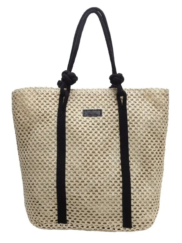 Women Straw Shoulder Bag Brown Black 2024 New Commuter - Image 7