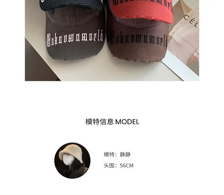 Hong Kong-style Washed Cap for Men Women Summer Wear — feature 2