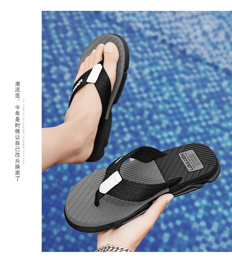 Cross-border plus size Flip-flops Men's Summer Outer Wear Non-slip Clip Sandals Men's Beach Trendy Internet Celebrated Casual Sandals — feature 16