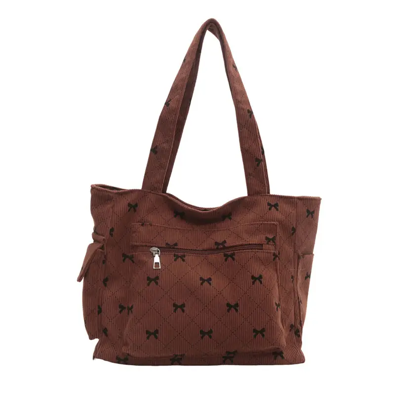 2024 Spring Shoulder Crossbody Tote Bag with Bow Print - Image 10