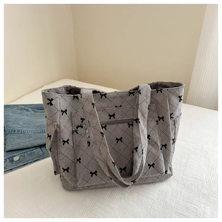2024 Spring Shoulder Crossbody Tote Bag with Bow Print — feature 10