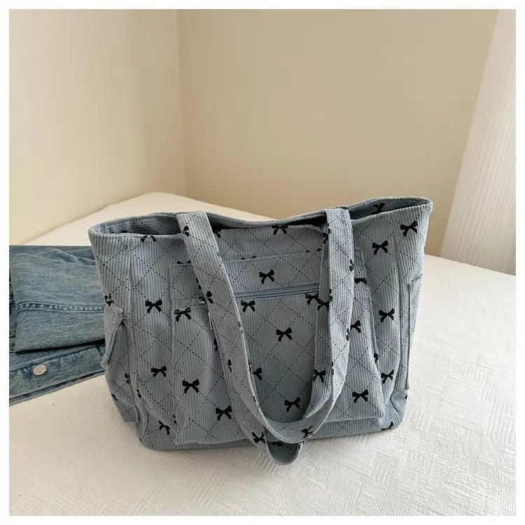 2024 Spring Shoulder Crossbody Tote Bag with Bow Print — feature 11
