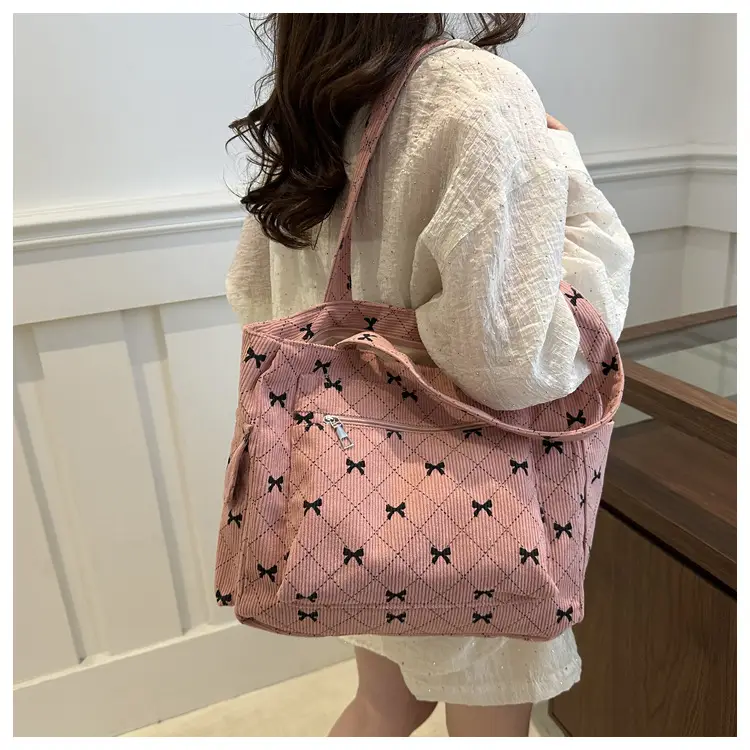 2024 Spring Shoulder Crossbody Tote Bag with Bow Print — feature 20