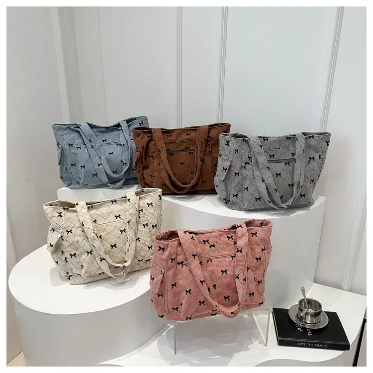 2024 Spring Shoulder Crossbody Tote Bag with Bow Print — feature 23