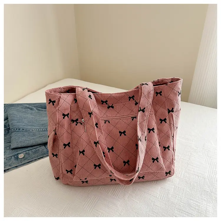 2024 Spring Shoulder Crossbody Tote Bag with Bow Print — feature 9