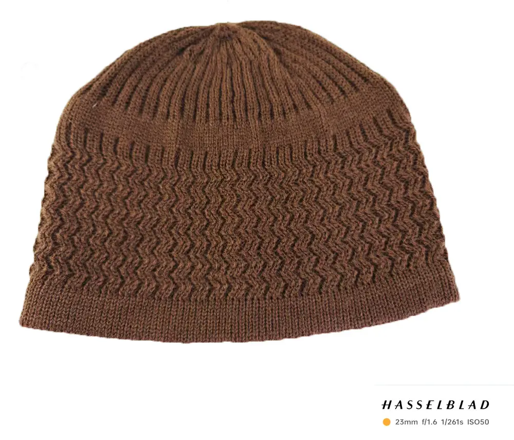 Olive Knitted Camel Hat for Men Women — feature 12