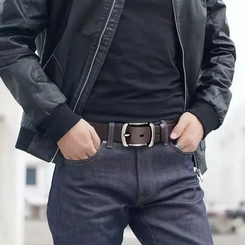 Men's Vintage Vintage Buckle Cowhide Belt