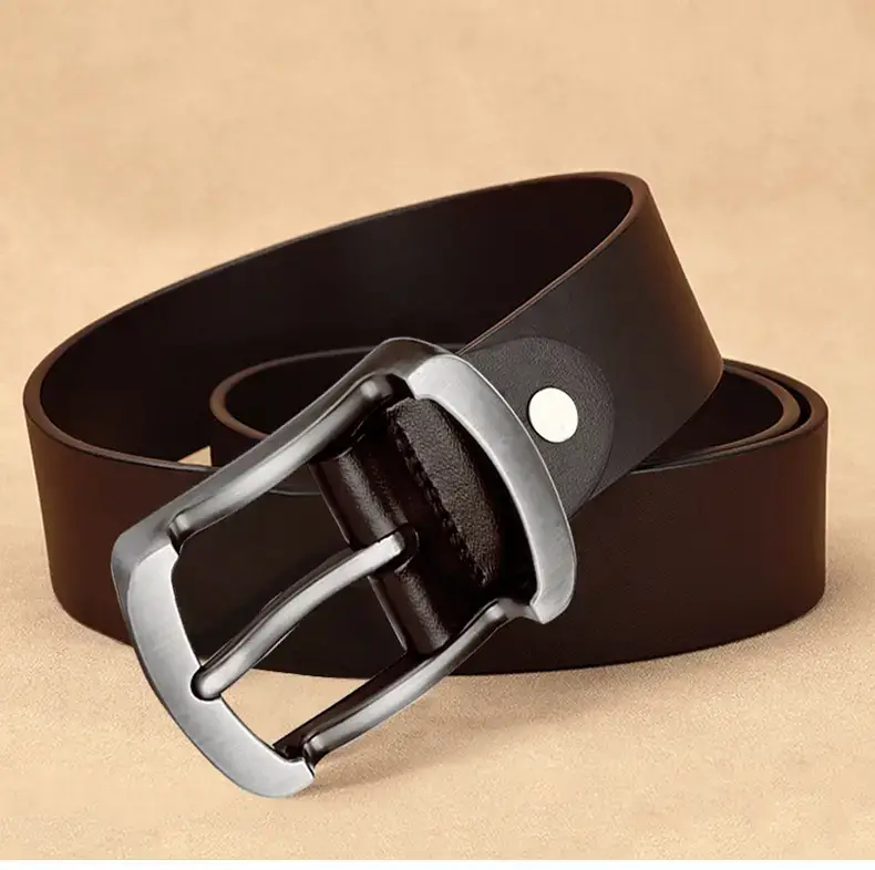 Men's Vintage Vintage Buckle Cowhide Belt — feature 13