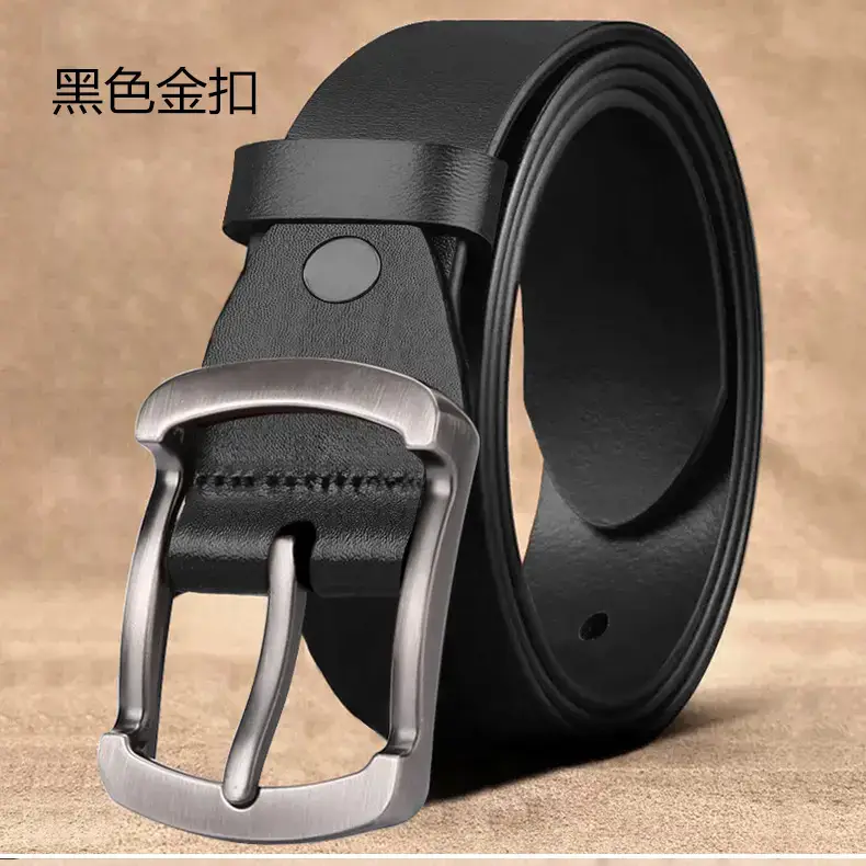 Men's Vintage Vintage Buckle Cowhide Belt — feature 14