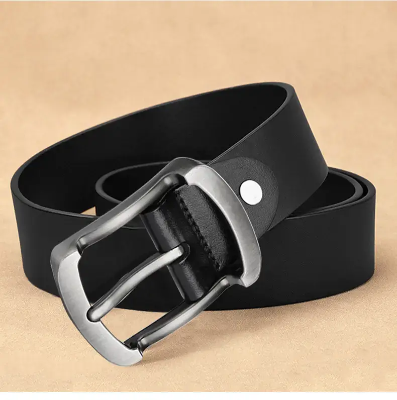 Men's Vintage Vintage Buckle Cowhide Belt — feature 16