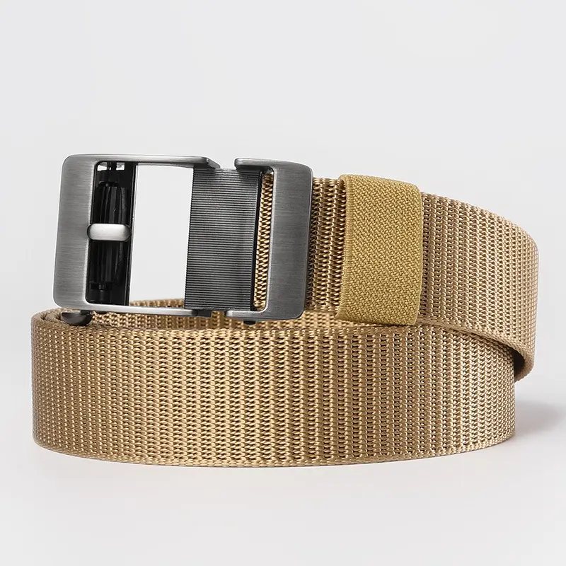 Men's Gold Nylon Belt with Buckle - Image 38