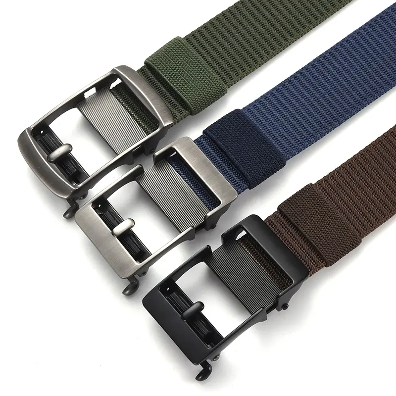 Men's Gold Nylon Belt with Buckle - Image 40