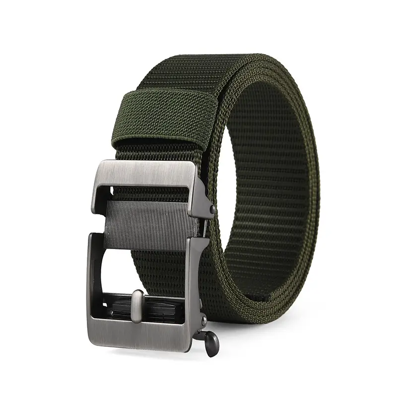 Men's Gold Nylon Belt with Buckle - Image 41