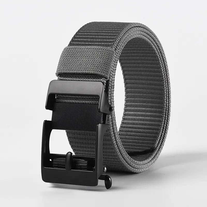 Men's Gold Nylon Belt with Buckle - Image 12