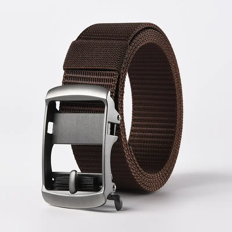 Men's Gold Nylon Belt with Buckle - Image 14