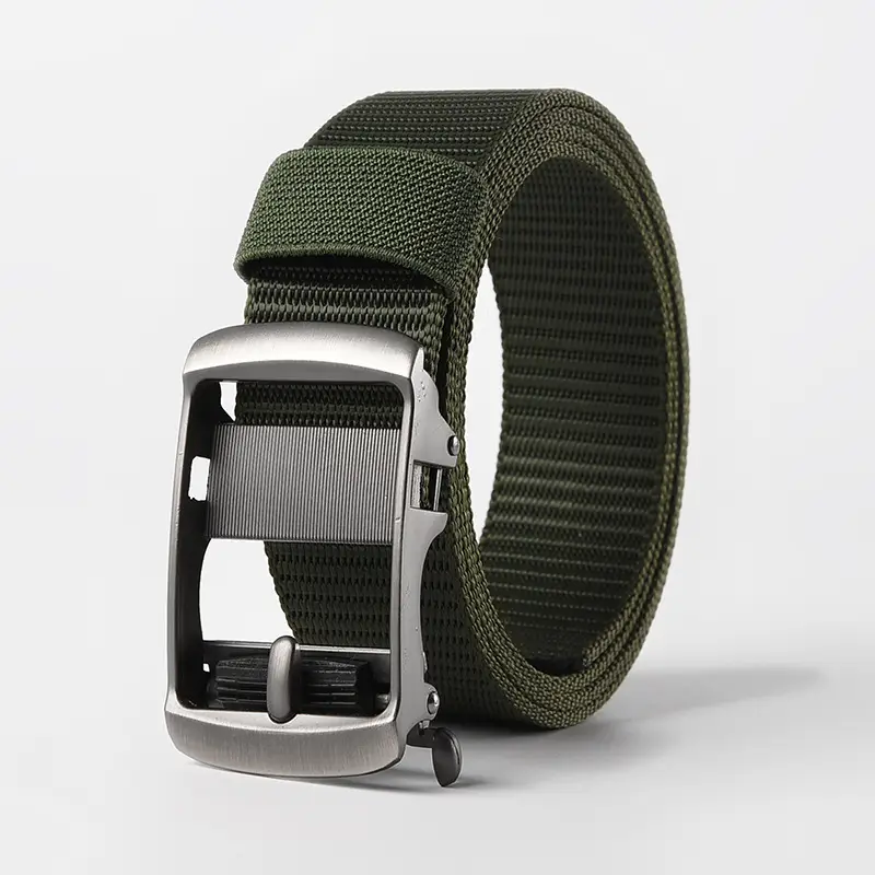 Men's Gold Nylon Belt with Buckle - Image 15