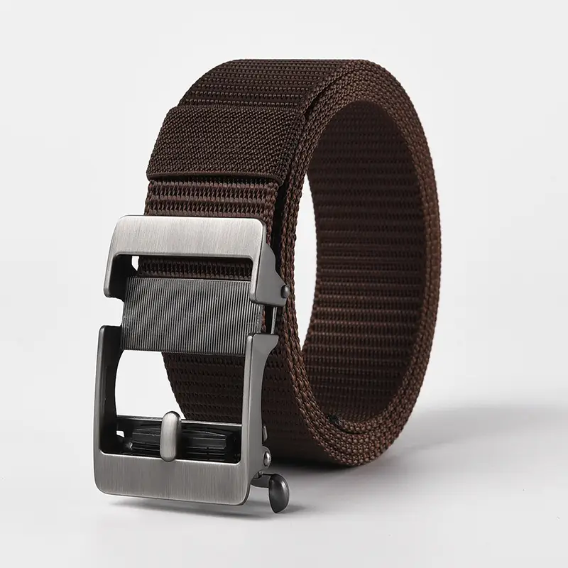 Men's Gold Nylon Belt with Buckle - Image 2