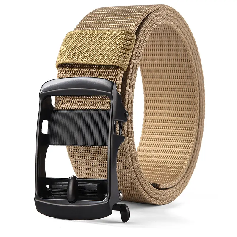 Men's Gold Nylon Belt with Buckle - Image 23