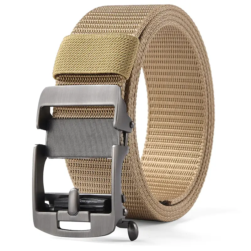 Men's Gold Nylon Belt with Buckle - Image 29