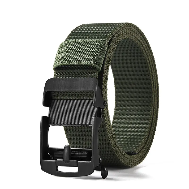 Men's Gold Nylon Belt with Buckle - Image 33