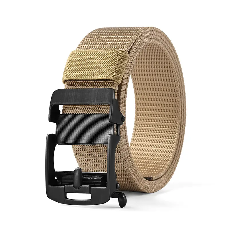 Men's Gold Nylon Belt with Buckle - Image 35