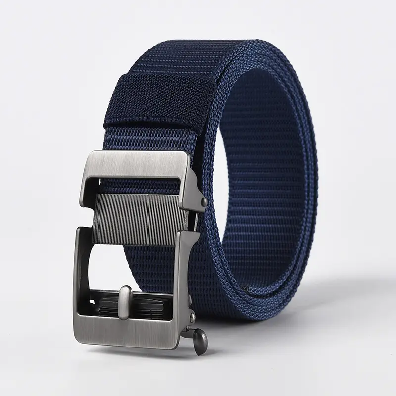 Men's Gold Nylon Belt with Buckle - Image 4