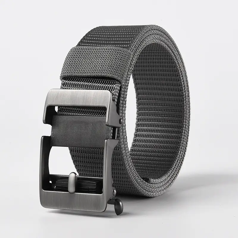 Men's Gold Nylon Belt with Buckle - Image 6