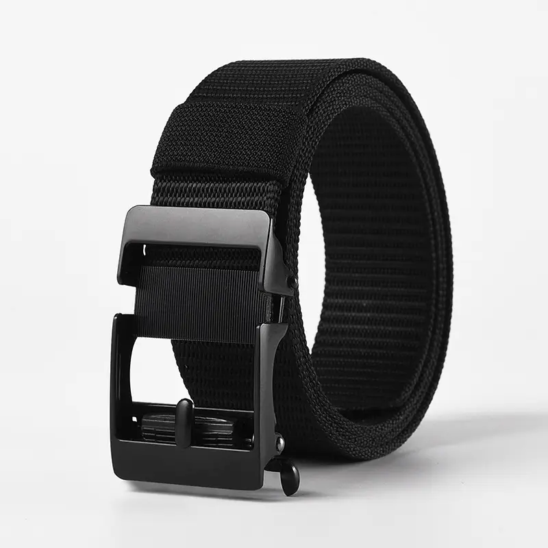 Men's Gold Nylon Belt with Buckle - Image 7