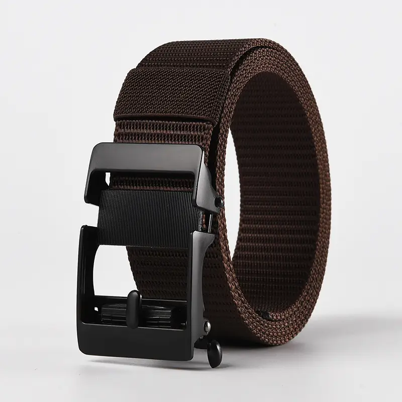 Men's Gold Nylon Belt with Buckle - Image 8