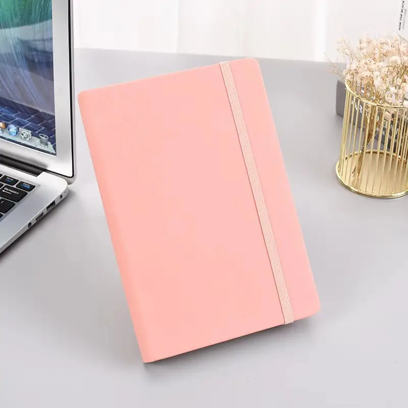 A5 Strap Notebook with Logo College Student Diary - Image 7
