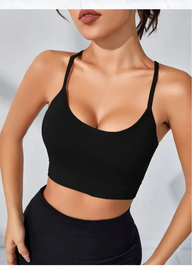 Black Seamless High Elasticity Yoga Bra for Women — feature 10