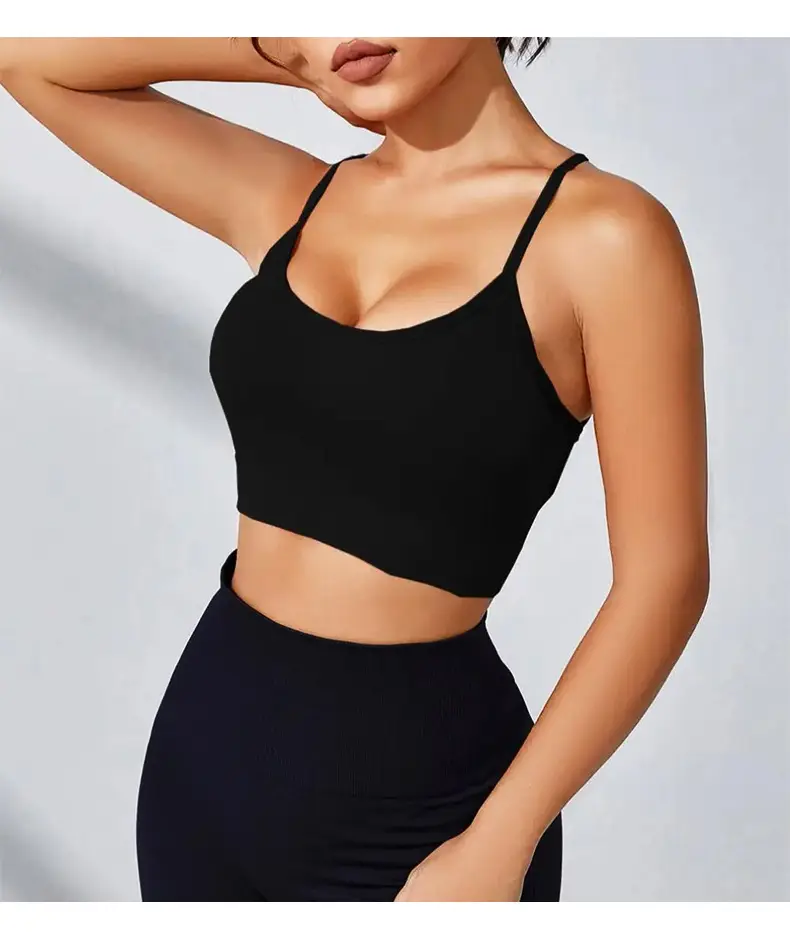 Black Seamless High Elasticity Yoga Bra for Women — feature 11
