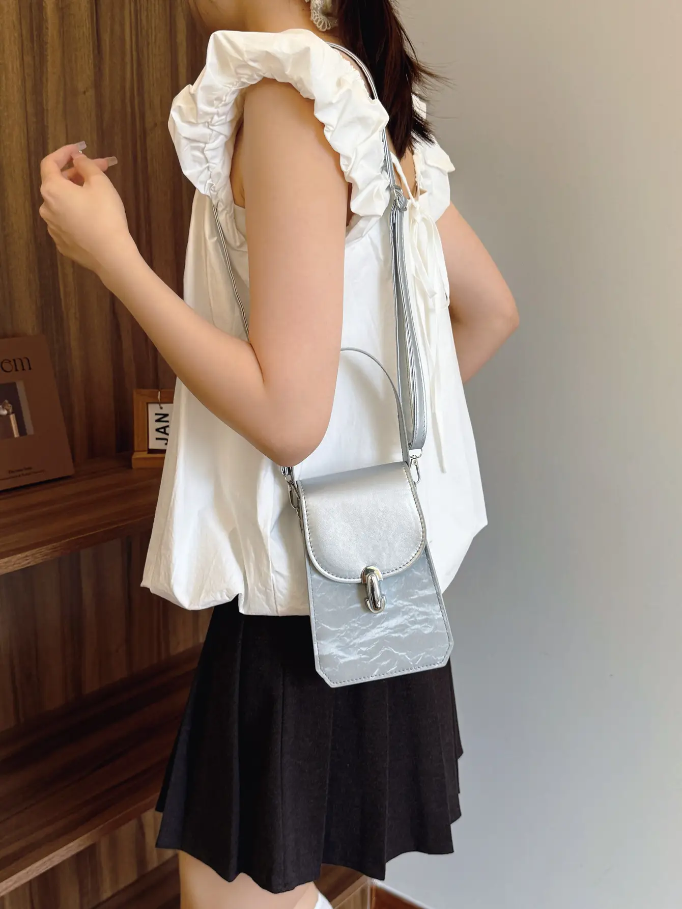 Black Mini Shoulder Bag for Women 2024 Summer - Image 6