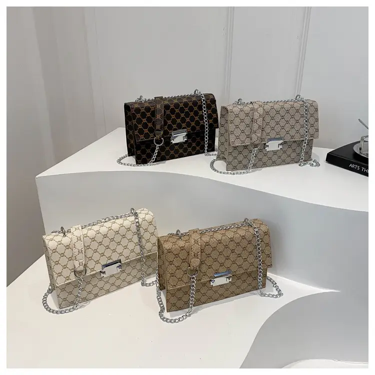 Retro Small Bag Women Chain Plaid 2024 - Image 5