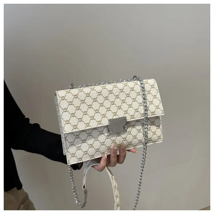 Retro Small Bag Women Chain Plaid 2024 - Image 6