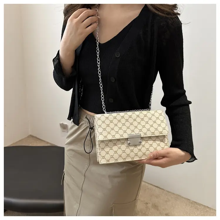 Retro Small Bag Women Chain Plaid 2024 - Image 8