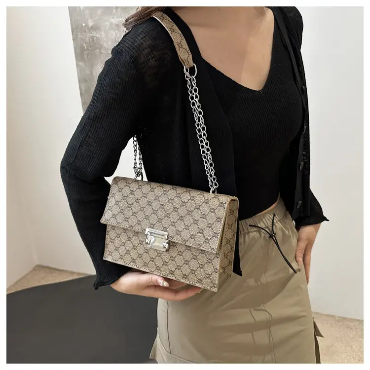 Retro Small Bag Women Chain Plaid 2024 — feature 13