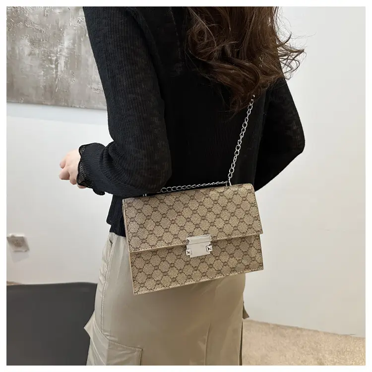 Retro Small Bag Women Chain Plaid 2024 — feature 14