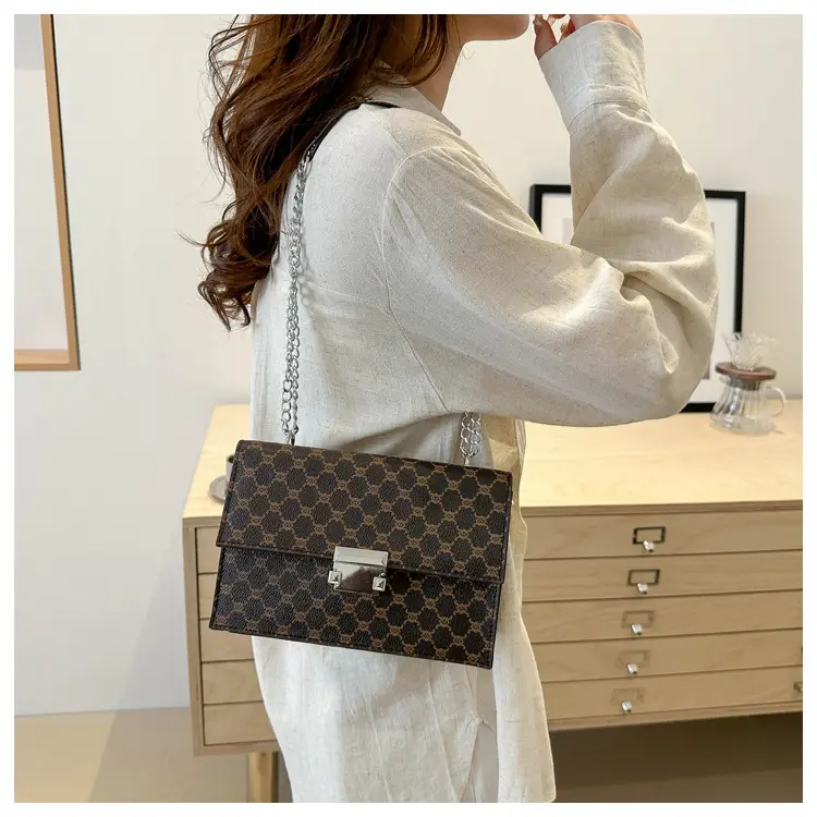 Retro Small Bag Women Chain Plaid 2024 — feature 18