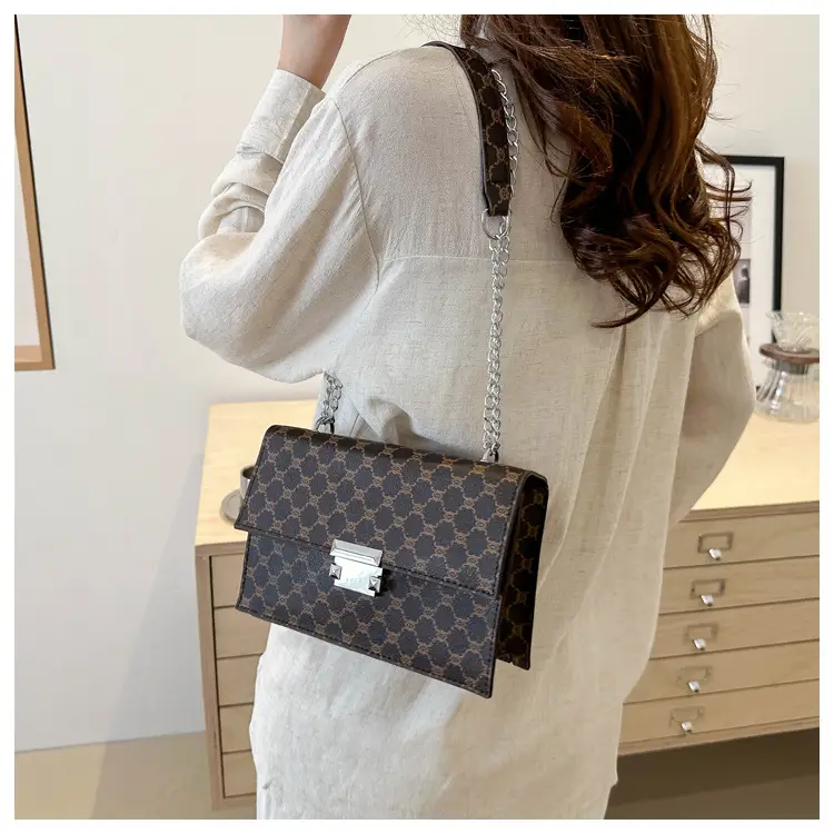Retro Small Bag Women Chain Plaid 2024 — feature 19