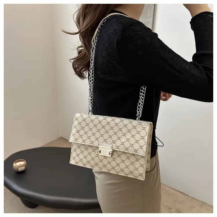 Retro Small Bag Women Chain Plaid 2024 — feature 9