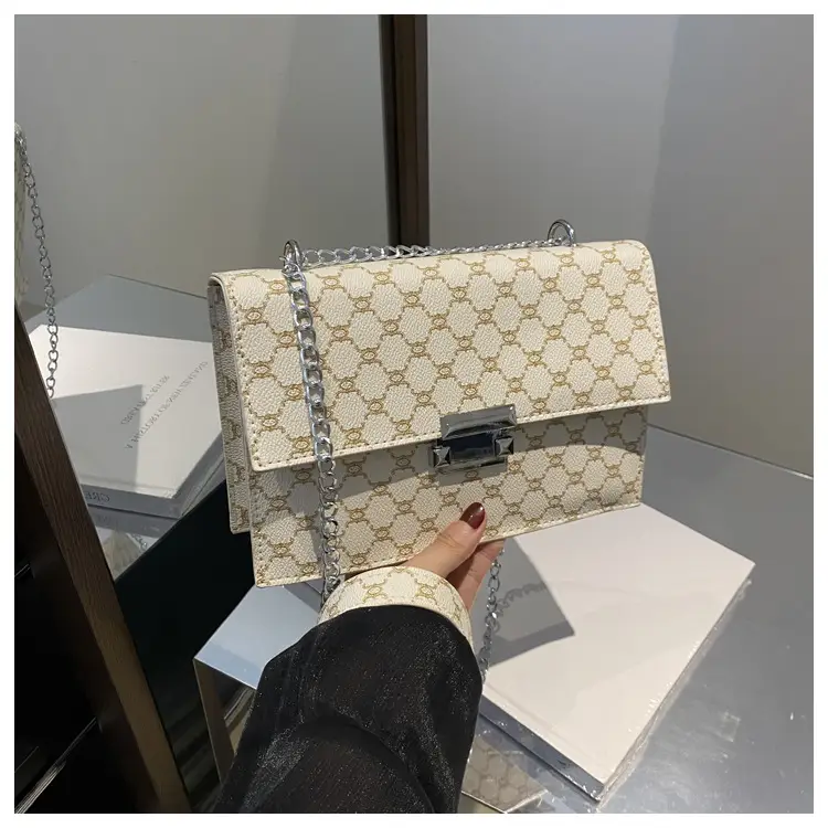 Retro Small Bag Women Chain Plaid 2024 - Image 2