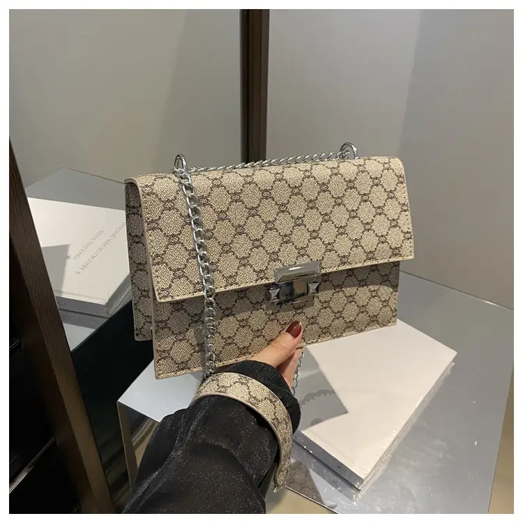 Retro Small Bag Women Chain Plaid 2024 - Image 3