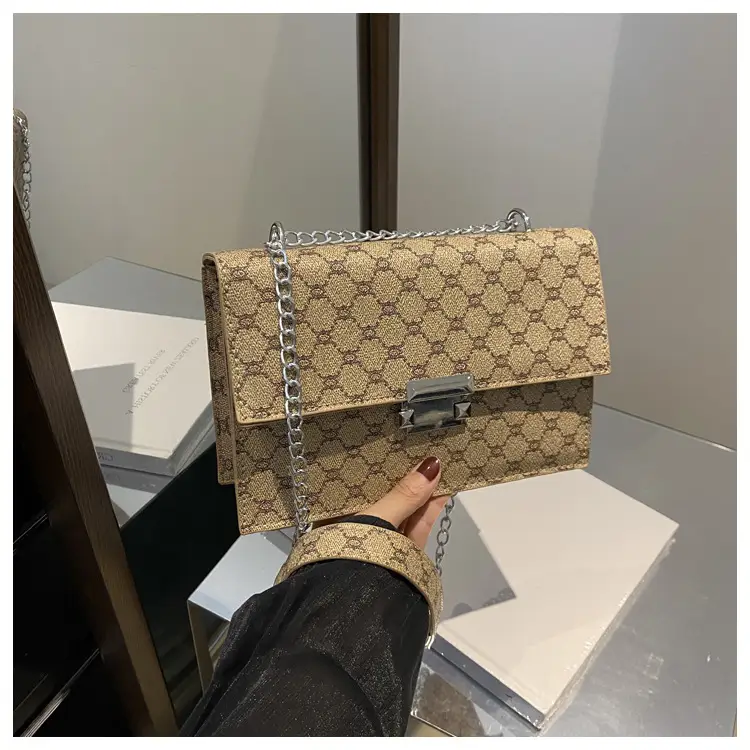 Retro Small Bag Women Chain Plaid 2024 - Image 4